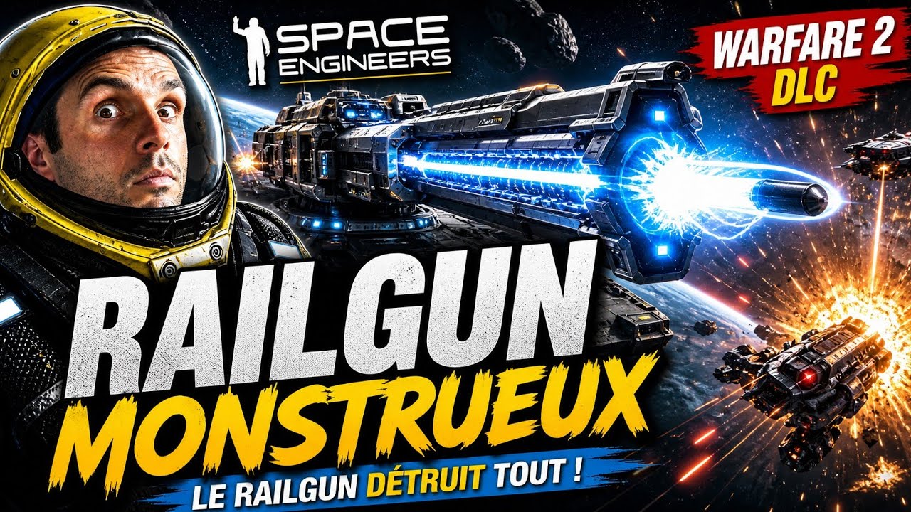 Space Engineers 🚀 | Le Railgun de Warfare 2 est MONSTRUEUX - YouTube