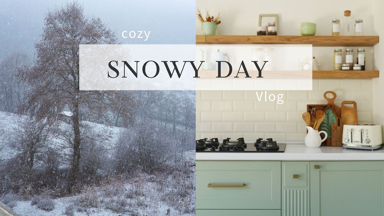 cozy snowy day vlog at home | slow living vlog - YouTube