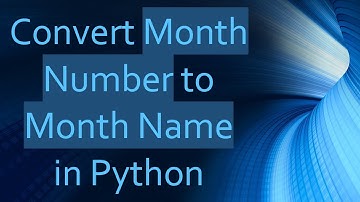 Convert Month Number to Month Name in Python