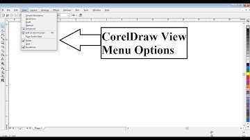 Corel Draw View Menu Option Simple Wireframe Wireframe Draft Normal Enhanced Full Screen Preview ETC