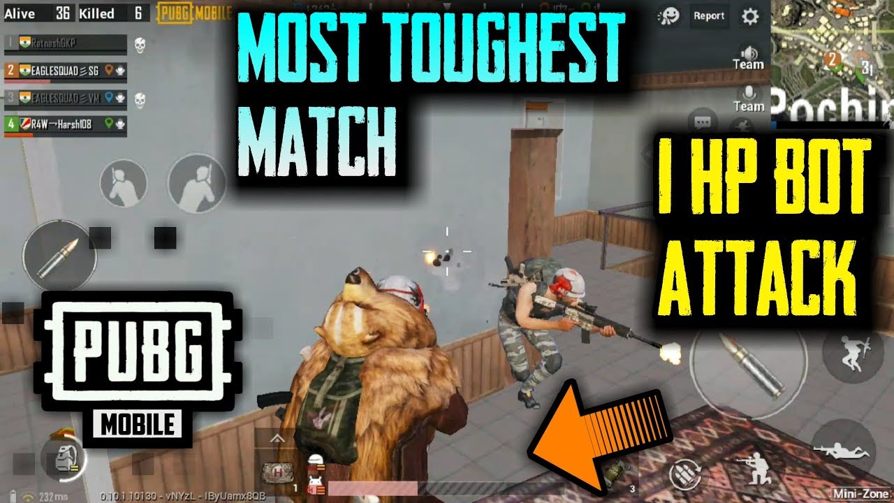 My Most Toughest Match In Squad | 1HP Bots Attack On Me | PUBG Mobile