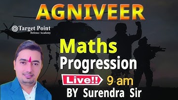 AGNIVEER AIR FORCE | Progression | Maths Class 05 | Surrendra Sir | Target Point Defence Academy Jpr