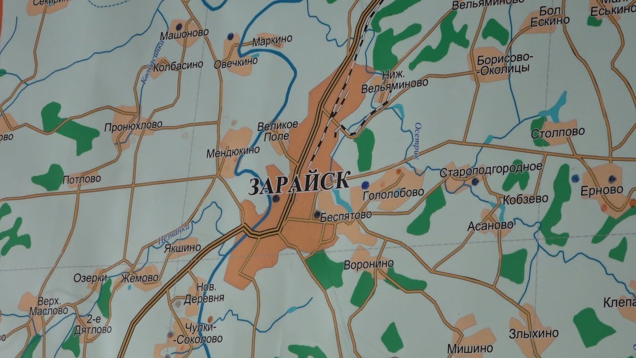 Карта зарайского района московской области с деревнями