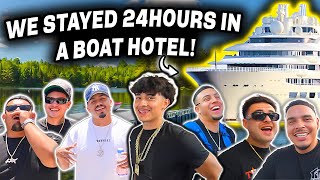 FOOS STAY IN A BOAT HOTEL FOR 24 HOURS !!