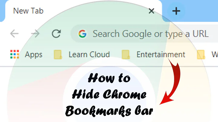 How to hide google chrome bookmarks bar new tab page