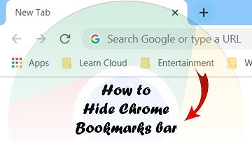 How to hide google chrome bookmarks bar new tab page