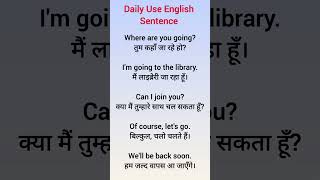 Daily use english Sentence