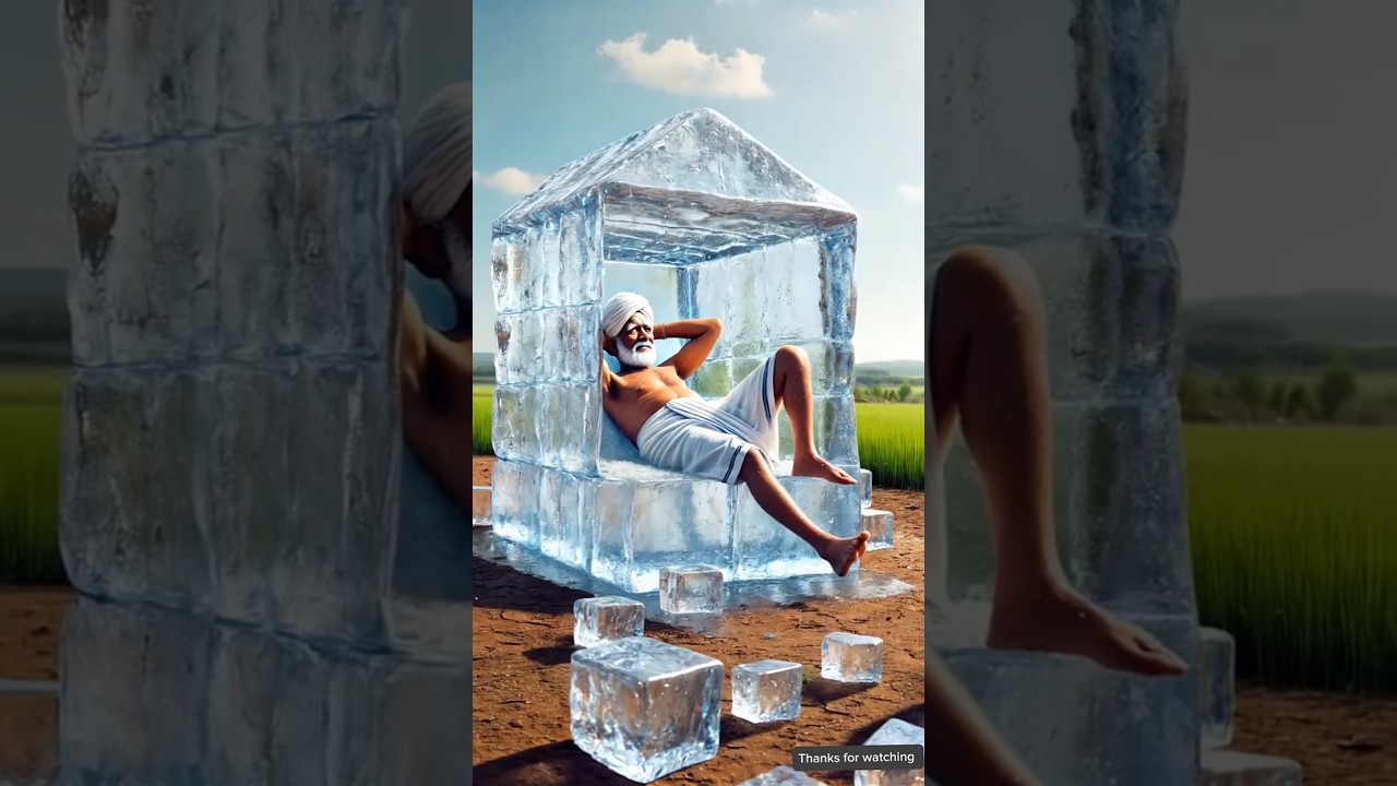 किसान ने बनाया बर्फ का घर 🥰😍kisan make ice house 