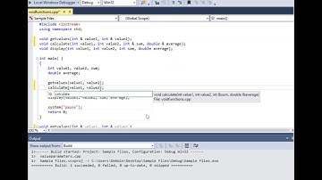 Sample Program with Void Functions and Reference Parameters