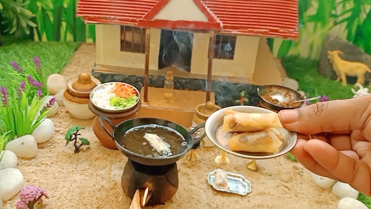 Miniature Spring Roll Recipe | How to Make Spring Rolls | Miniature ...