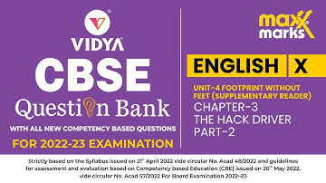 CBSE Question Bank Video Solution I English 10 | CH-3 | The Hack Driver I Part-2