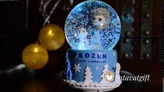 Frozen Elsa Ve Olaf Püskürtmeli Işıklı Ve Müzikli Kar Küresi