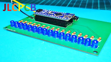 LED ANİMASYON DEVRESİ ( ARDUİNO ) / 16 LEDLİ DEĞİŞKEN LED ANİMASYON DEVRESİ - JLCPCB