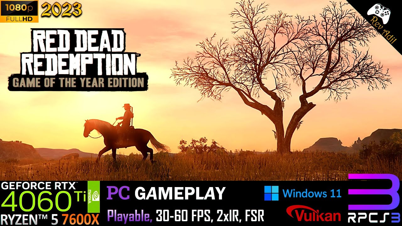 Red Dead Redemption Looks & Runs Great on Latest Version of RPCS3 PC PS3  Emulator; Uncharted 3 Running as Well