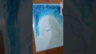 Moonlight mermaid painting\drawing\soft pastel\#shorts \#chill\#enjoy\#water color paining screenshot 5