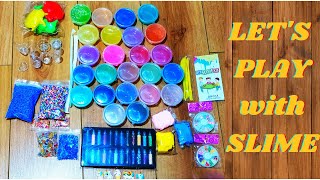 Mixing All My Slimerelaxing Slimesatisfying Slime How To Mix Slime Crystal Clear Slime Slime