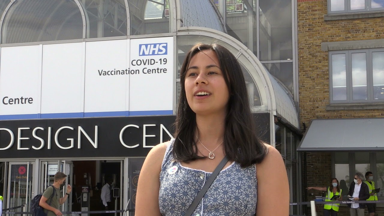 Getting my COVID-19 vaccine - Francesca