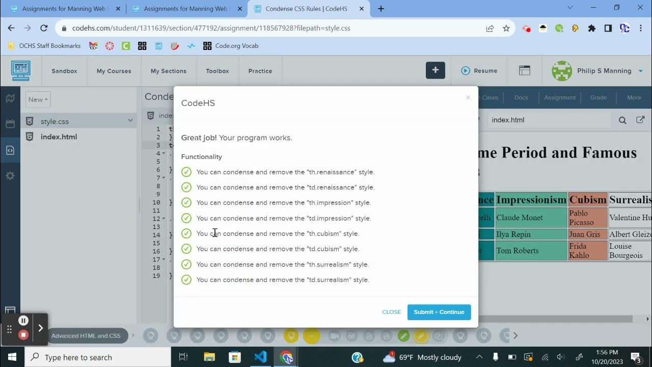 CodeHS (Monet) Web Design | Unit 5 Lesson 8 DRY (Don't Repeat Yourself ...