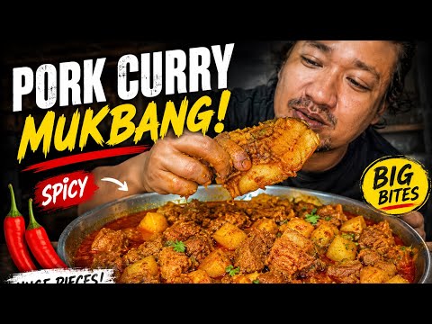 Cooking and eating huge pork belly and rips