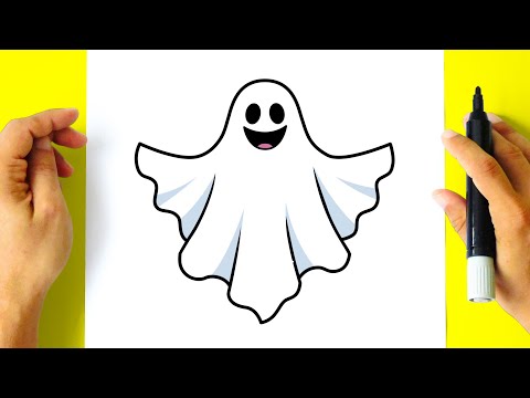 how to draw halloween ghost - como desenhar um fantasma 