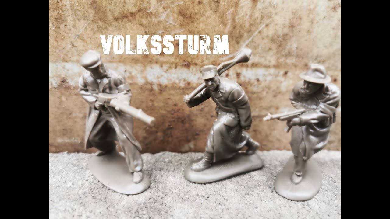 1 32 scale Volkssturm defenders | WW2 1/32 Toy soldiers review | German army men
