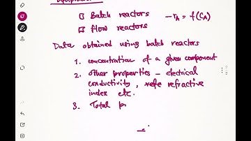 Interpretation of batch reactor data part 1