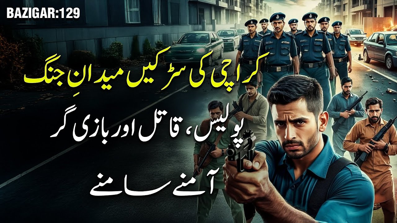 BAZIGAR | Ep 129 | Karachi Ki Sadkein Maidan-e-Jung - Police, Qatil Aur Bazigar Aamne Saamne!