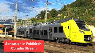 Feldkirch Sensation Mit Alstom Etr160 Coradia Stream, Schleichender Railjet Abraumzugdornbirn