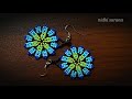 ⚜️ Beautiful Huichol Earrings || How to make Seed bead Earrings/ Aretes Tutorial Diy (0430)