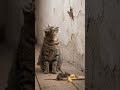 “Cat Watches the Wall… While Cheese Gets Stolen Behind Its Back” #cat #funny #mouse #animals