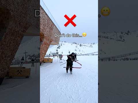 That S How You Carry Your Skis Right Skiing Ski Tutorial Hacks Lifehack Winter Help Alps