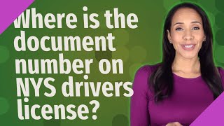 Where is the document number on NYS drivers license?