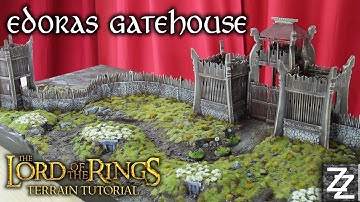Edoras Gatehouse & Palisade Wall Lord of the Rings Gaming Board ~ Rohan Terrain Tutorial Part 1