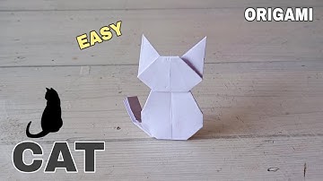 DIY EASY CAT PAPER ORIGAMI TUTORIAL| HOW TO MAKE PAPER CAT| STEP BY STEP FOLDING| ANIMAL| ARTWORK