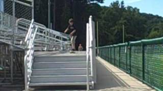 Jesse doesn't fail to ollie a five stair