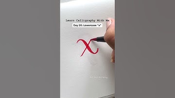 Day 26: Lowercase “x” Brush Lettering Tutorial | Learn Calligraphy With Me #shorts #satisfyingvideo