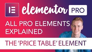 Price Table Element Tutorial | Elementor Pro