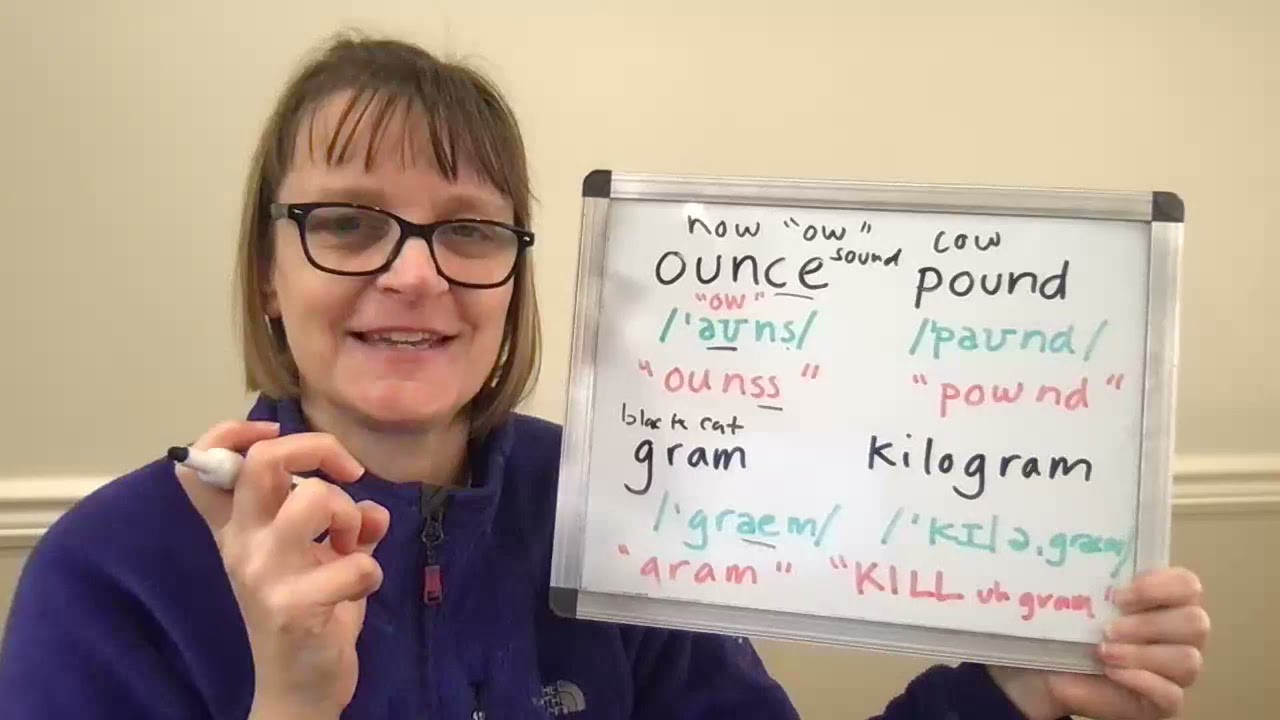 How to Pronounce Ounce, Pound, Gram and Kilogram (Weight and Mass in