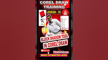 How To Use Block Shadow Tool In Coreldraw | How To Convert Text To 3d Using Block Shadow #shorts