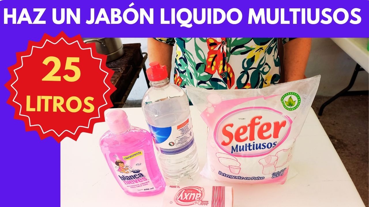 🧼🪣💸 Cómo hacer 25 LITROS de JABÓN multiusos ECONÓMICO (2026)