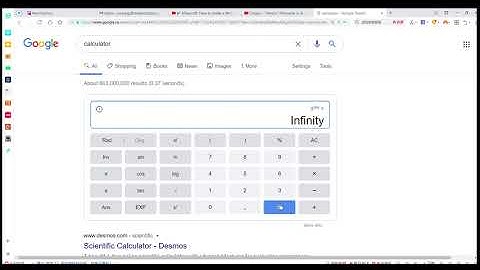 how to get infinity on google calculator