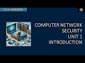 BCA 6th Semester | Computer Network Security | Unit 1: Introduction 🔐
