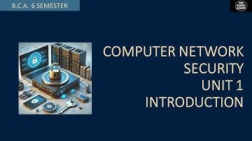 BCA 6 SEMESTER | COMPUTER NETWORK SECURITY | UNIT 1 | INTRODUCTION