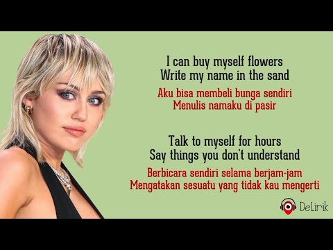 Flowers - Miley Cyrus (Lirik Lagu Terjemahan) ~ TikTok Viral I can buy myself flowers