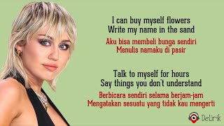 Flowers - Miley Cyrus (Lirik Lagu Terjemahan) ~ TikTok Viral I can buy myself flowers