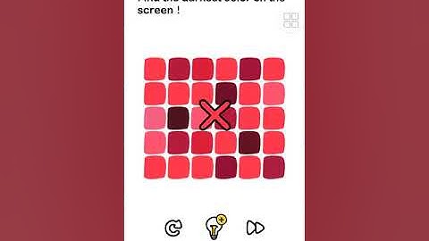 brain out level 12// find the darkest colour on the screen