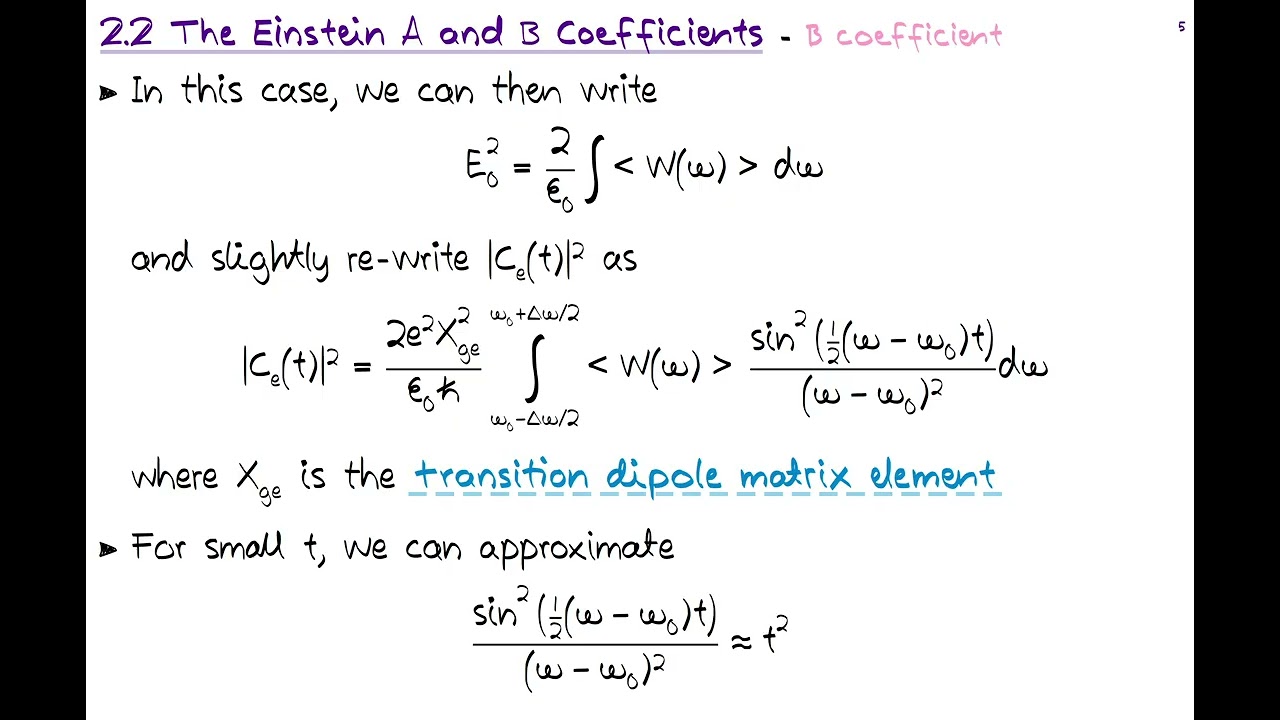 Laser Physics 2.2 The Einstein A and B Coefficients, Emission and Absorption Rate of a Single Atom