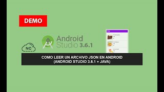 Demo: Como Leer un archivo JSON en Android (Android Studio 3.6.1 + Java)