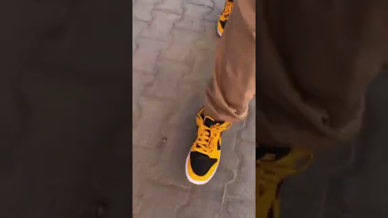 NIKE DUNK LOW GOLDENROD ON FOOT TIMELAPSE 
