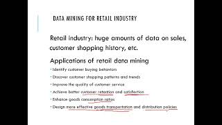 Applications of Data mining Retail Industry screenshot 5